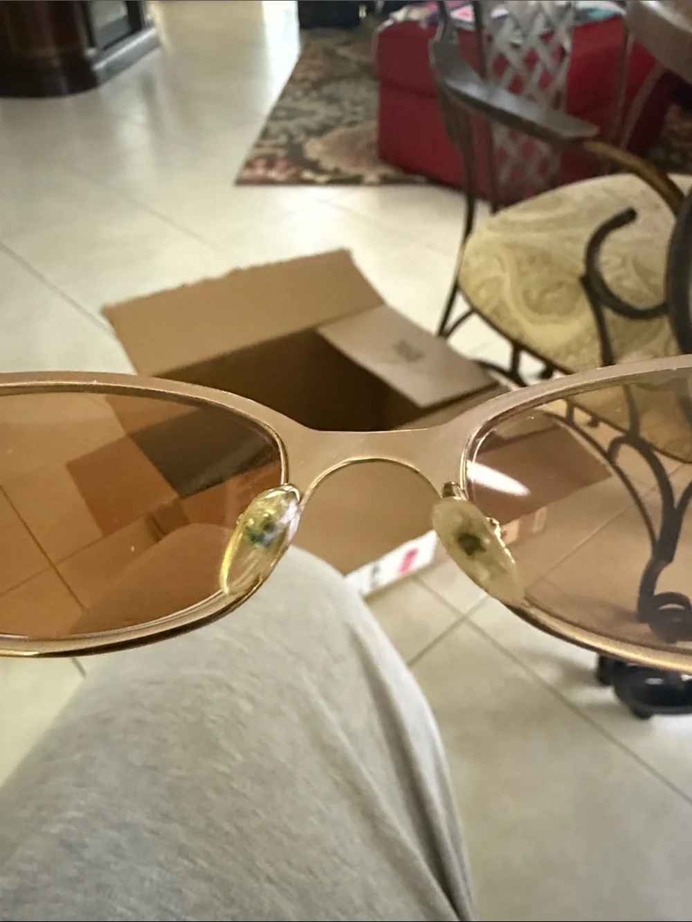 Lina Roma Women's Brown Oval Sunglasses